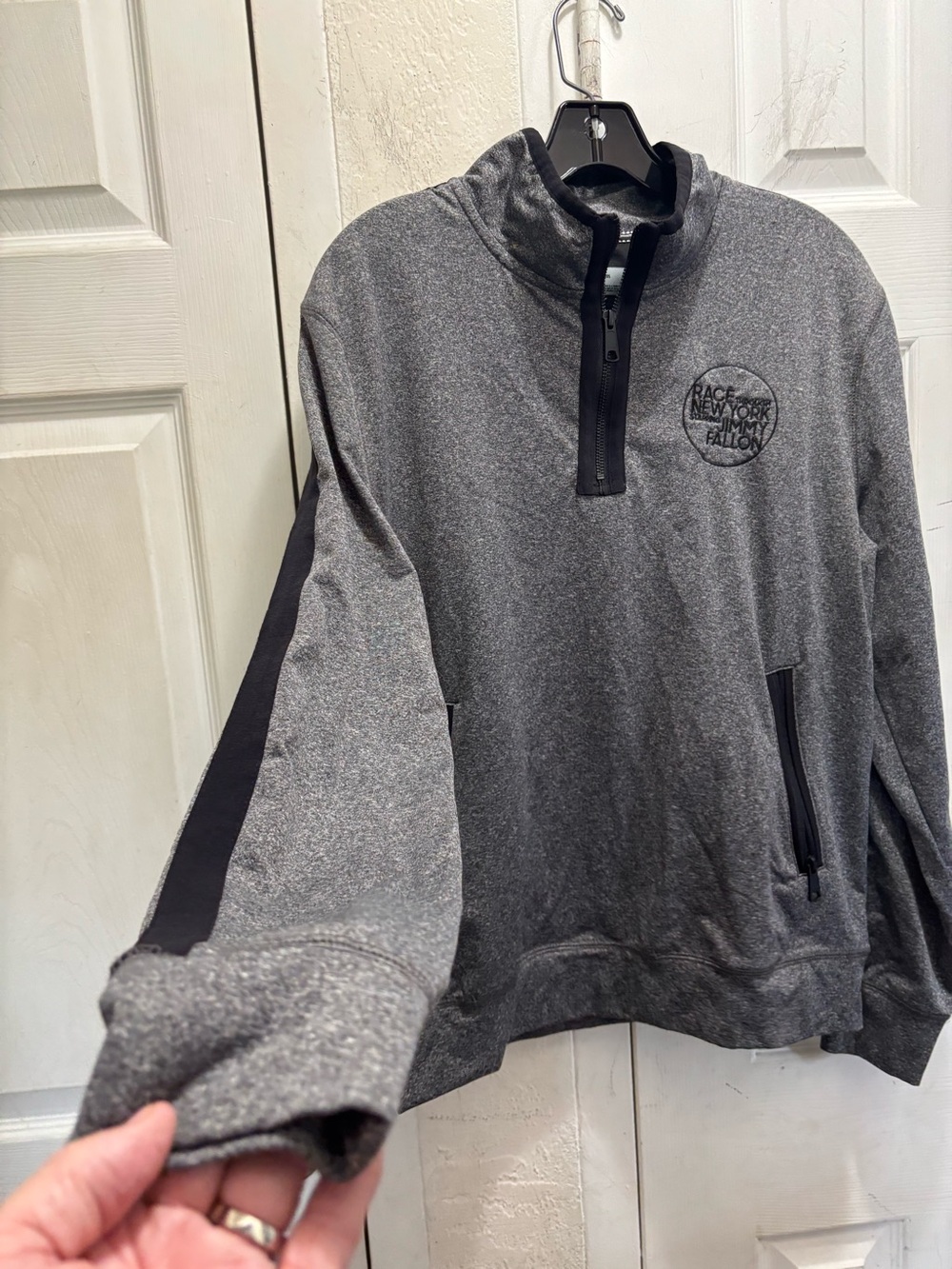 Universal Studios Men's Gray Quarter-Zip Pullover Sweater
